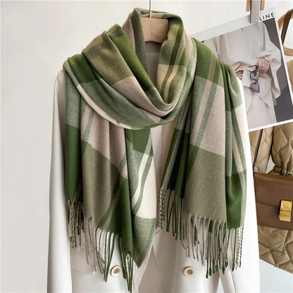 Chloé Cashmere Check Scarf