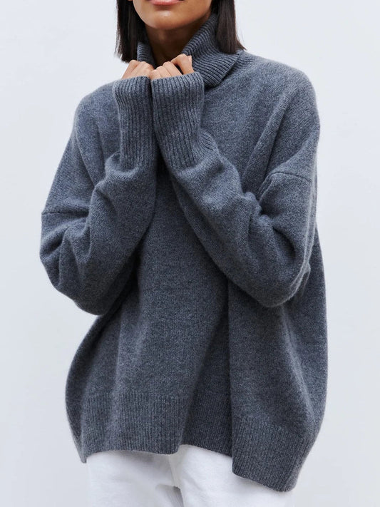 Elise Elegant Turtleneck Sweater in Merino Wool