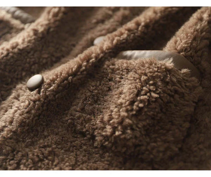 Emma Cozy Winter Coat in Faux Sheepskin