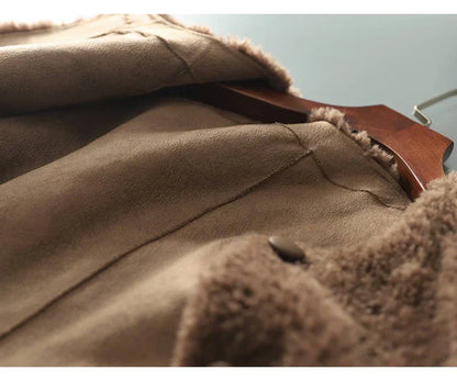 Emma Cozy Winter Coat in Faux Sheepskin