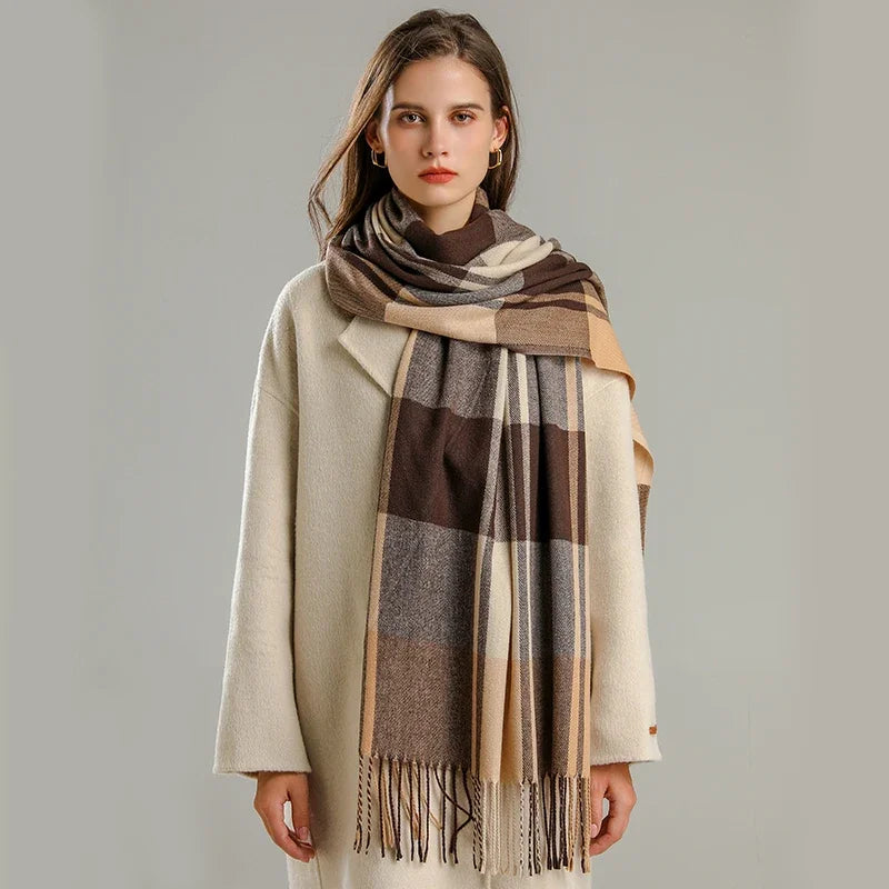 Chloé Cashmere Check Scarf