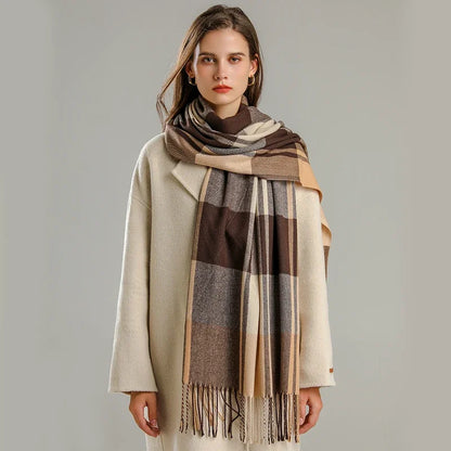 Chloé Cashmere Check Scarf