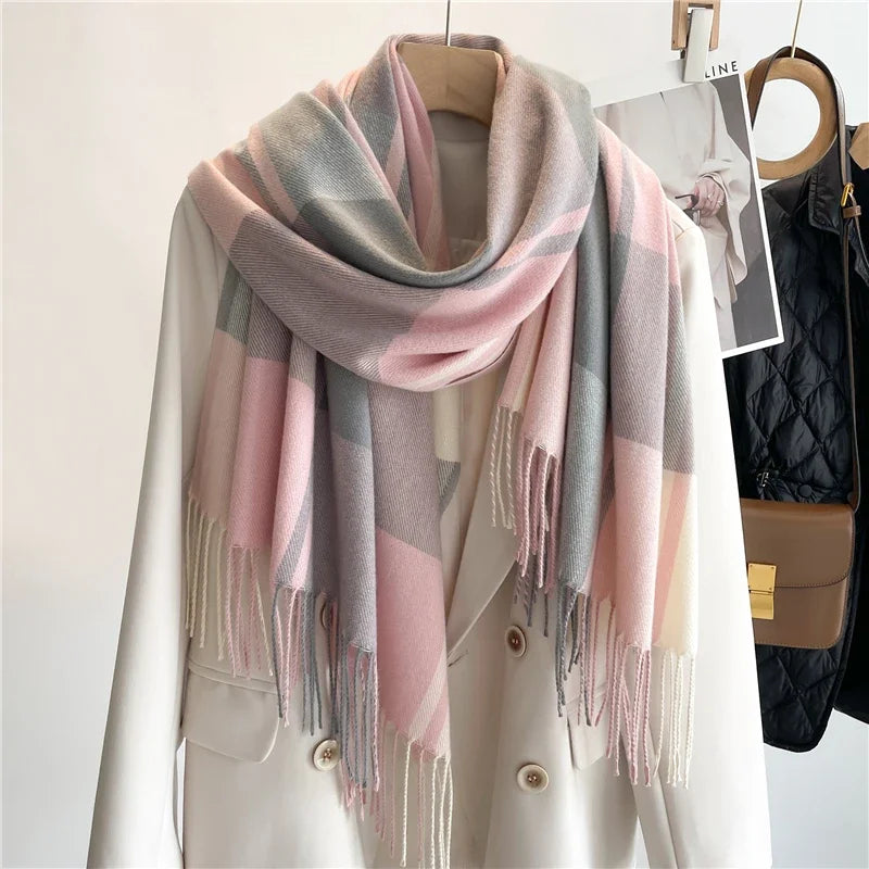 Chloé Cashmere Check Scarf