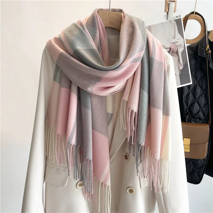 Chloé Cashmere Check Scarf