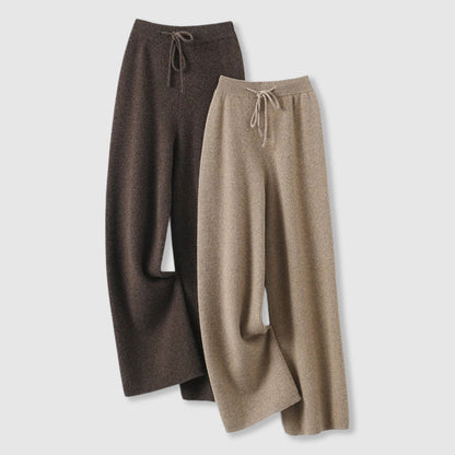 Emma Luxurious Wide-Leg Cashmere Trousers