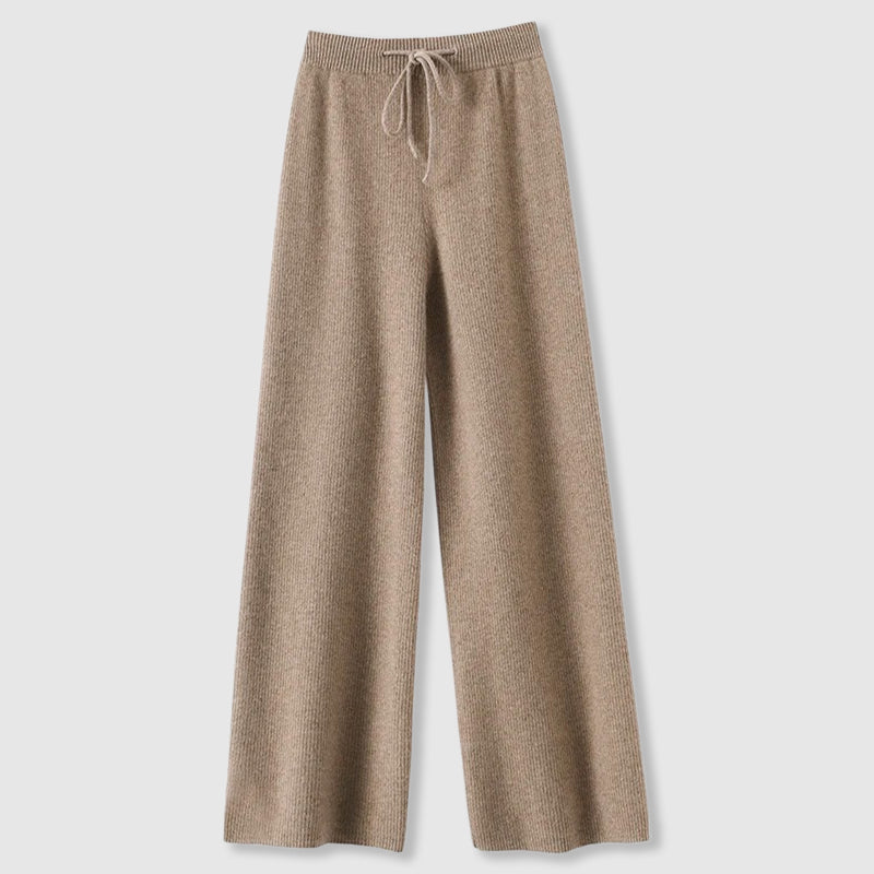 Emma Luxurious Wide-Leg Cashmere Trousers