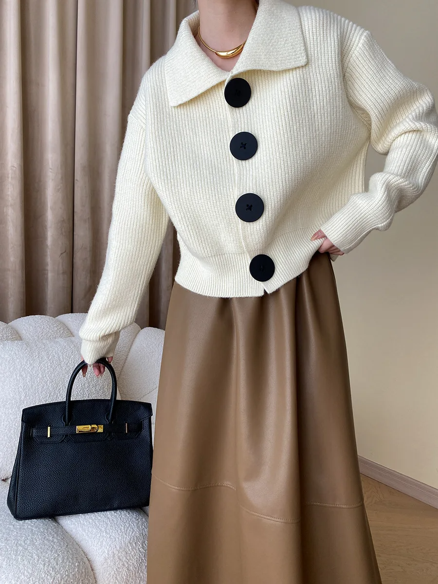 Léa Cardigan Texturé à Boutons Statement