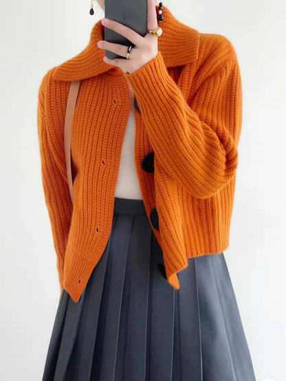 Léa Cardigan Texturé à Boutons Statement