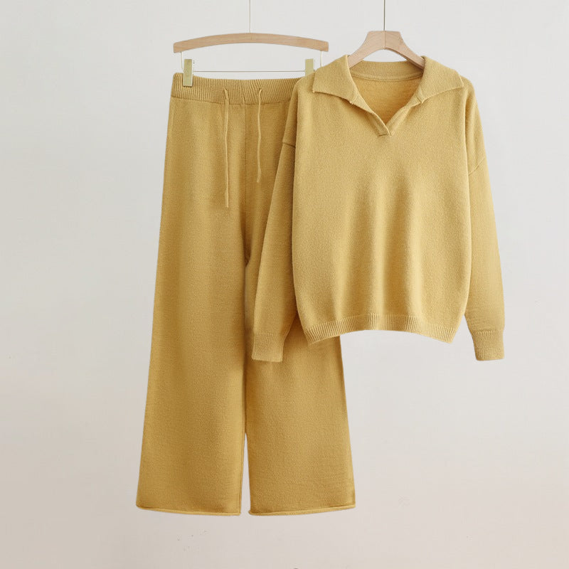 Élise Ensemble pull et pantalon ample élégant