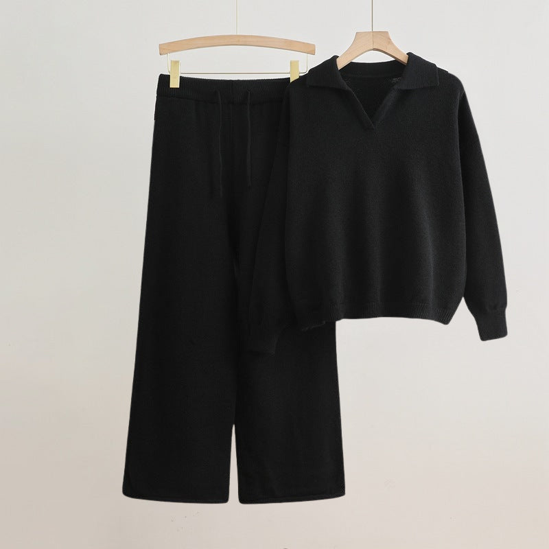 Élise Ensemble pull et pantalon ample élégant
