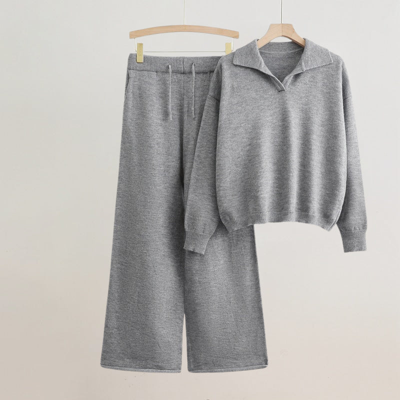 Élise Ensemble pull et pantalon ample élégant