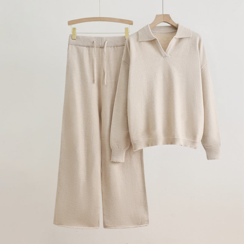 Élise Ensemble pull et pantalon ample élégant