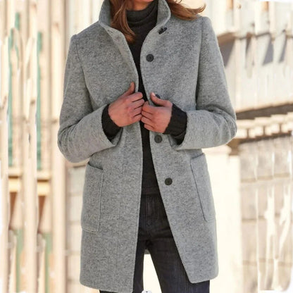 Sophie Elegant and Soft Winter Coat with a Wool-like Effect