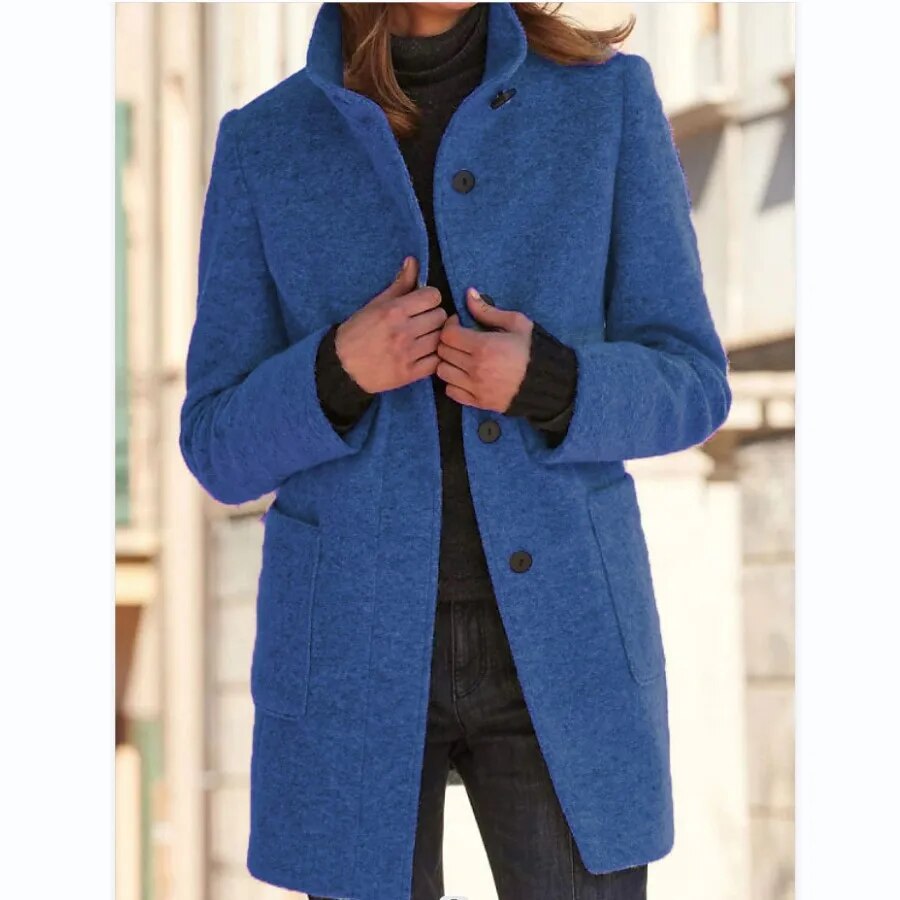 Sophie Elegant and Soft Winter Coat with a Wool-like Effect