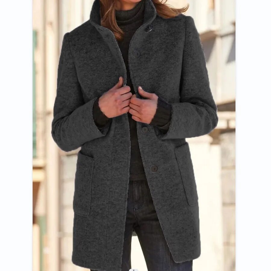Sophie Elegant and Soft Winter Coat with a Wool-like Effect