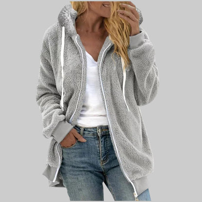 MIA VESTE À CAPUCHE EN PELUCHE DE LUXE