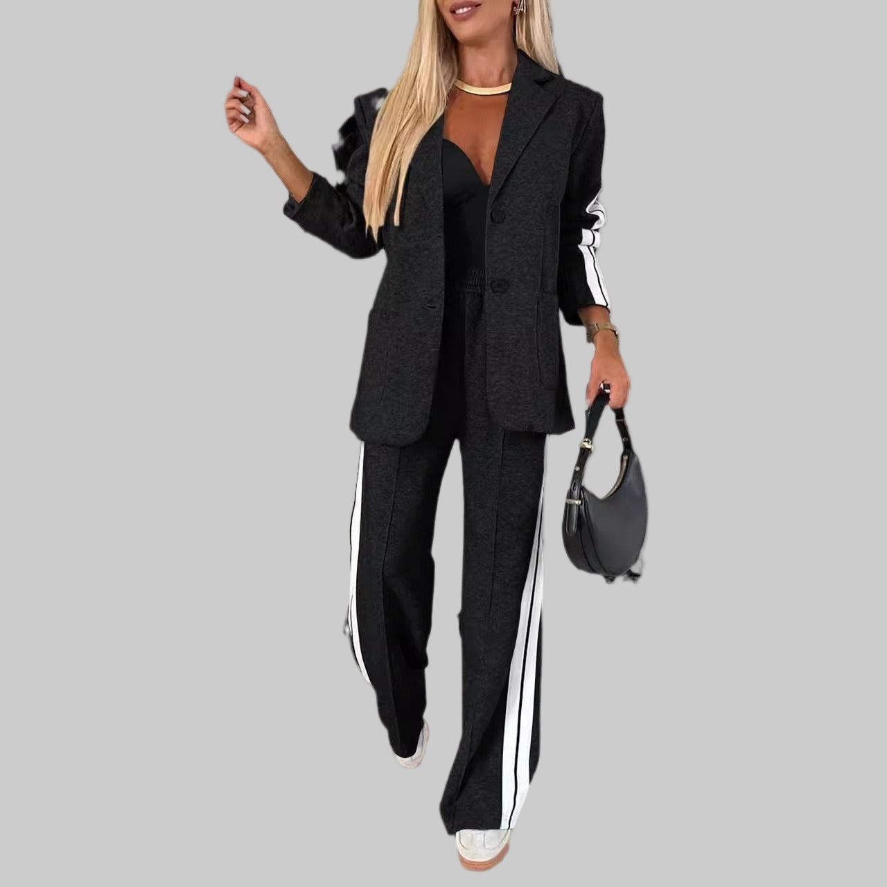 Ensemble Élégance Rayée  Intemporel et Confortable