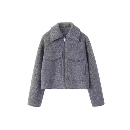 LÉA VESTE COURTE LAINE POLYAMIDE LUXE