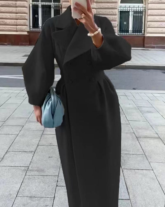 Vintage Long Coat with Lantern Sleeves
