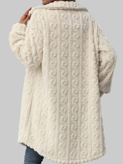 Manteau Long en Peluche – Élégance Décontractée pour Femme