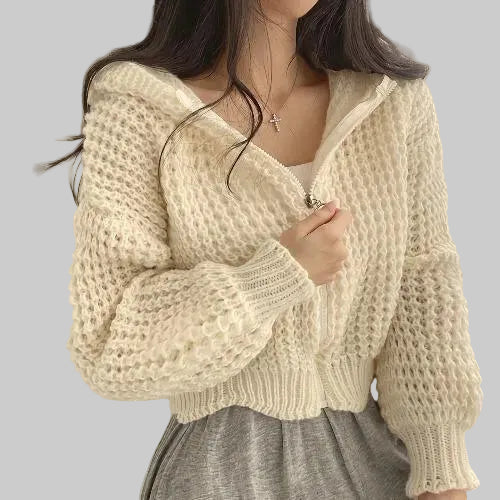 Short Hooded Pullover Jacket – Oversized Fit