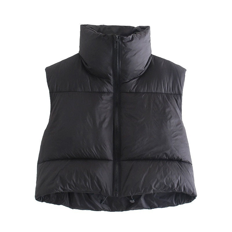 Sleeveless Winter Short Jacket – British Elegance and Style