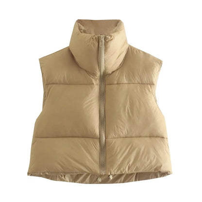 Sleeveless Winter Short Jacket – British Elegance and Style
