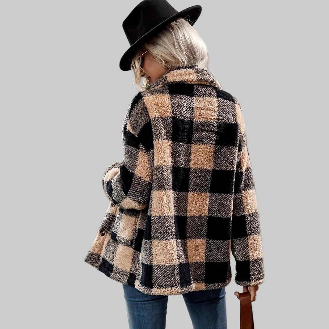 Manteau Plaid Décontracté – Chaleur et Style Réunis