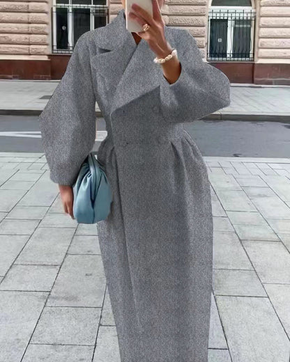 Vintage Long Coat with Lantern Sleeves