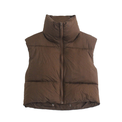 Sleeveless Winter Short Jacket – British Elegance and Style
