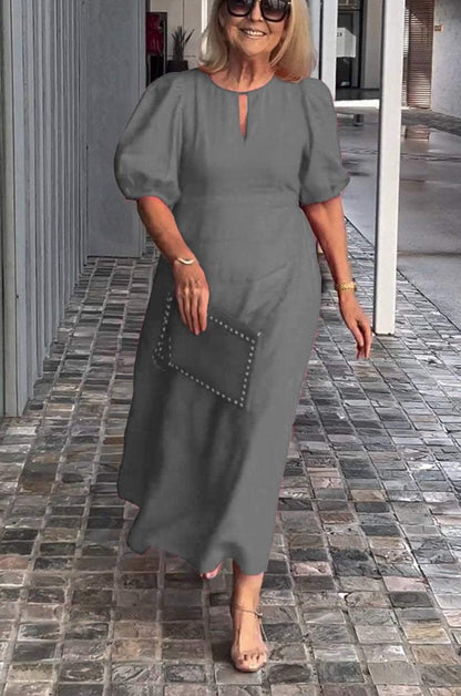 FIONA - ROBE ÉLÉGANTE ESSENCE EN COTON ET LIN