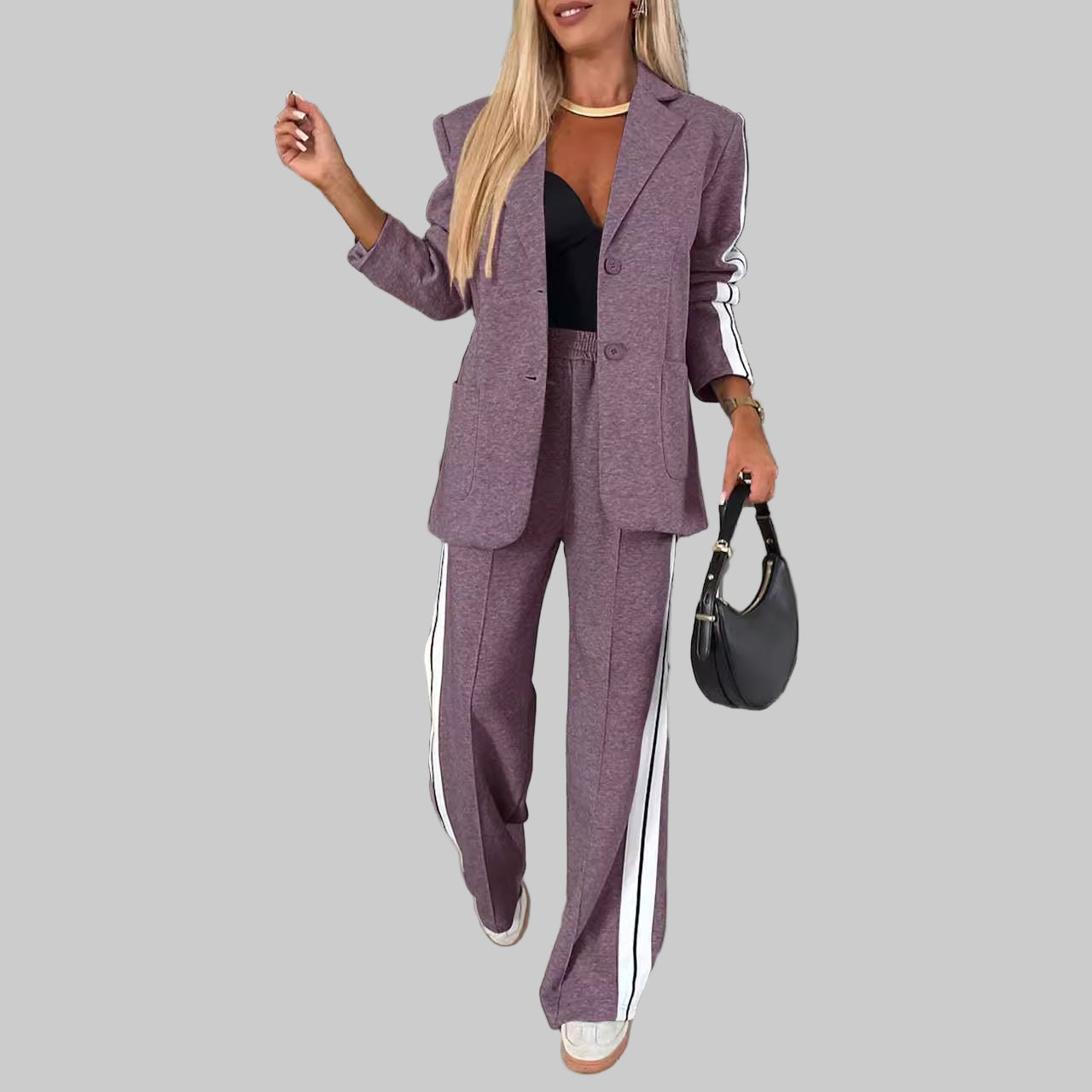 Ensemble Élégance Rayée  Intemporel et Confortable