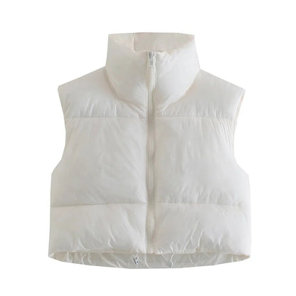Sleeveless Winter Short Jacket – British Elegance and Style