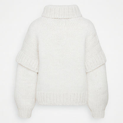 LÉA  PULL CHUNKY EN LAINE ALPAGA