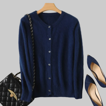 CLARA CARDIGAN IN SOFT AND LUXURIOUS MINK CASHMERE