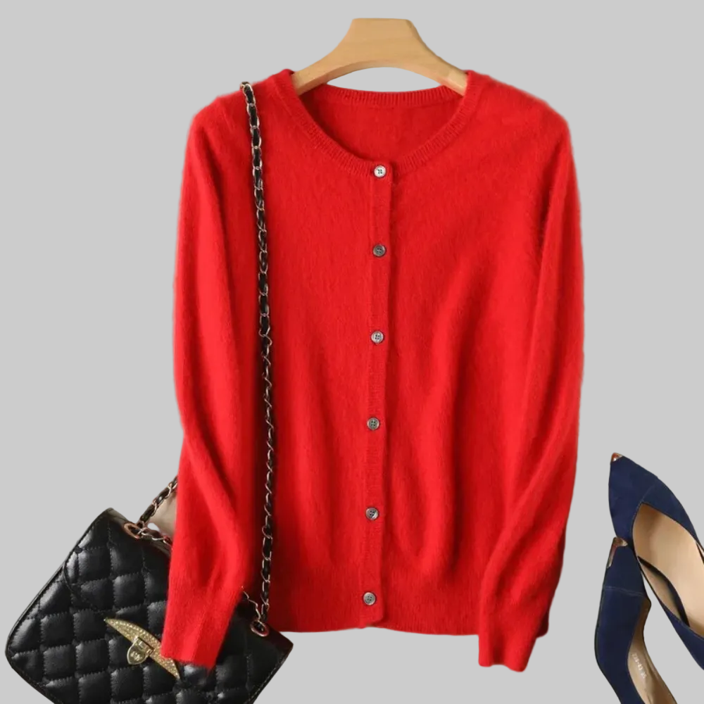 CLARA CARDIGAN IN SOFT AND LUXURIOUS MINK CASHMERE