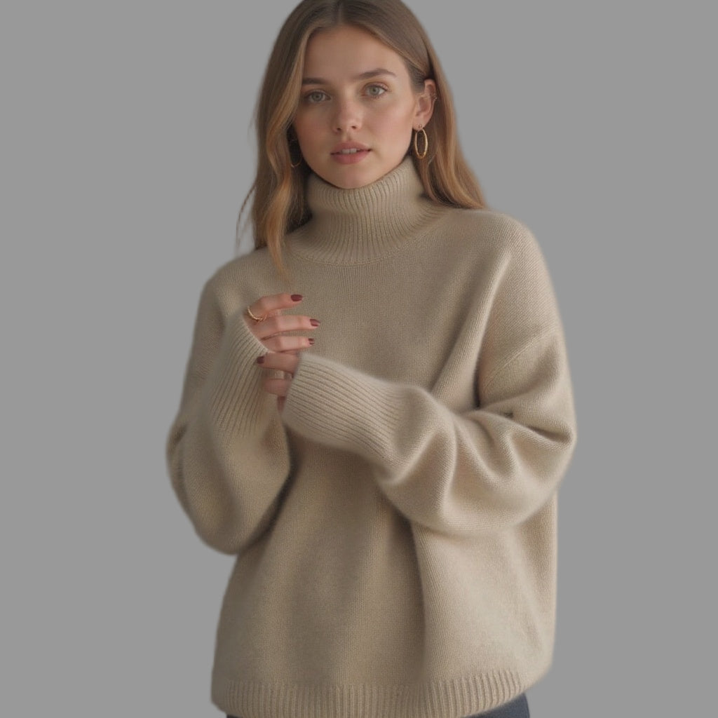 ANNA PULL COL ROULE EN CACHEMIRE