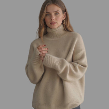 ANNA PULL COL ROULE EN CACHEMIRE