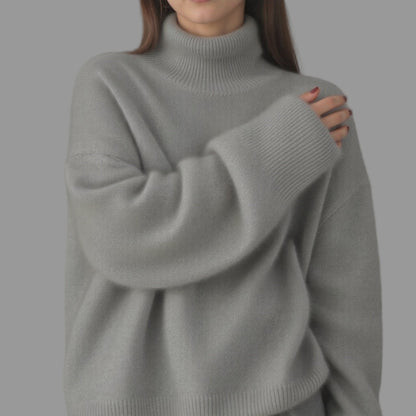 ANNA PULL COL ROULE EN CACHEMIRE