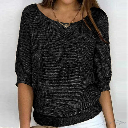 Léa Soft Knit Boat Neck Sweater