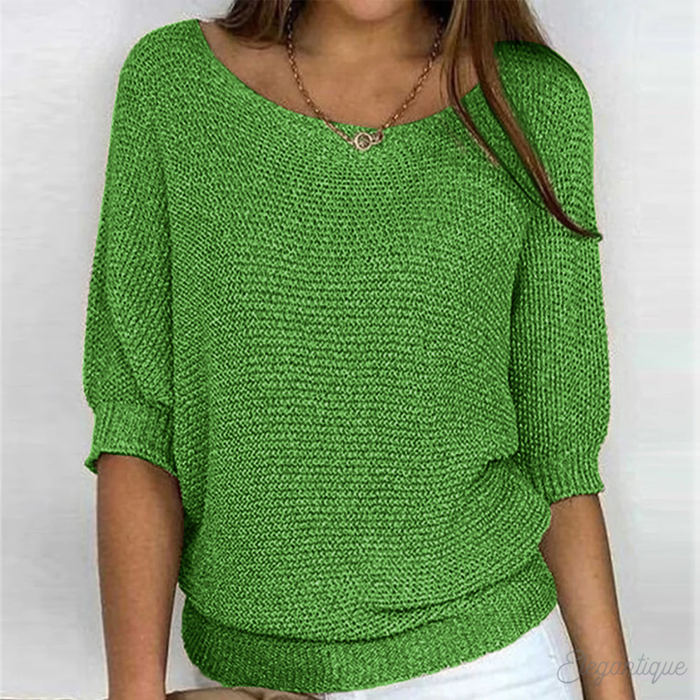 Léa Soft Knit Boat Neck Sweater