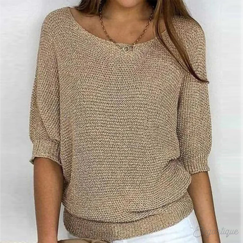 Léa Soft Knit Boat Neck Sweater